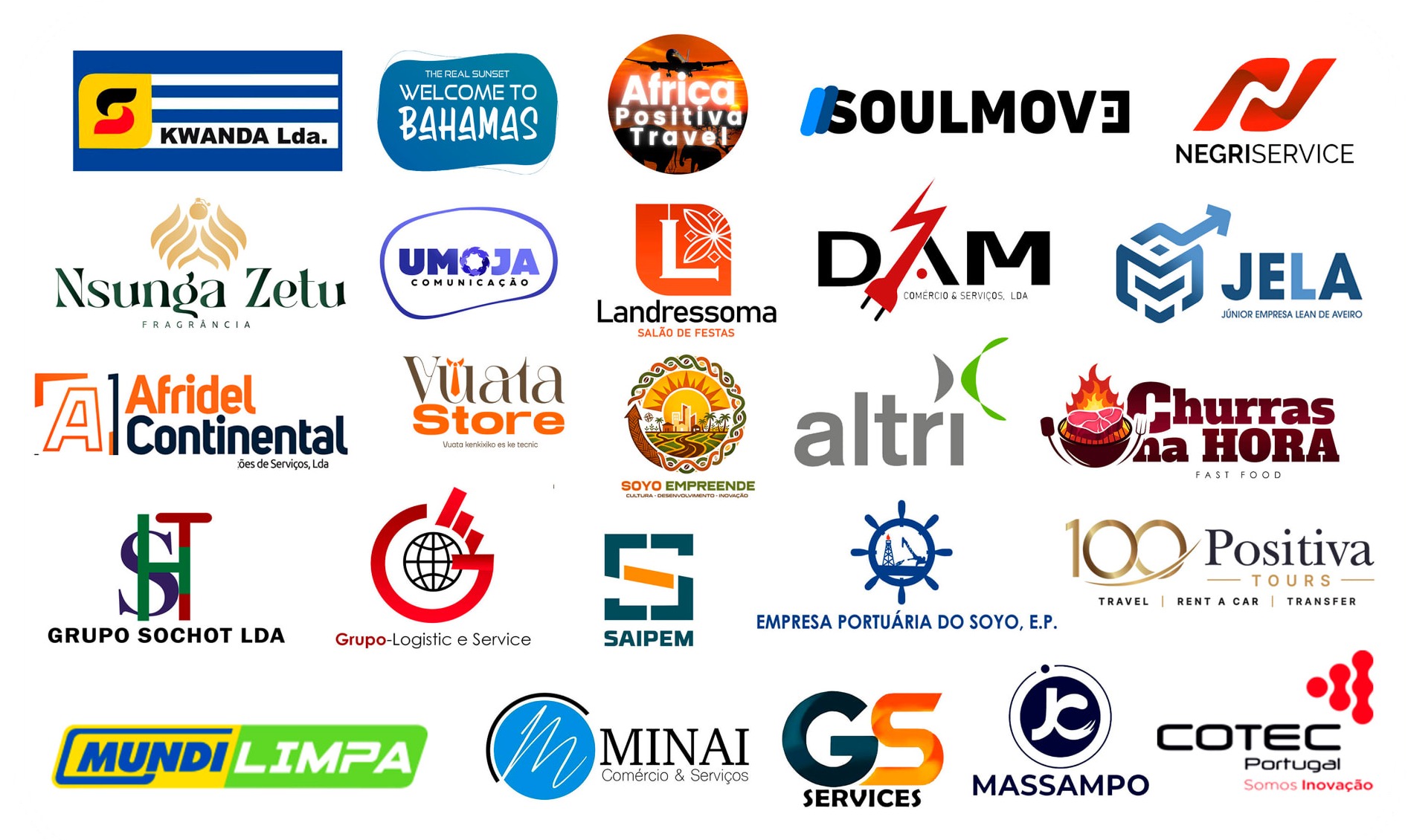 Logótipos das marcas clientes da VINETO STUDIO
